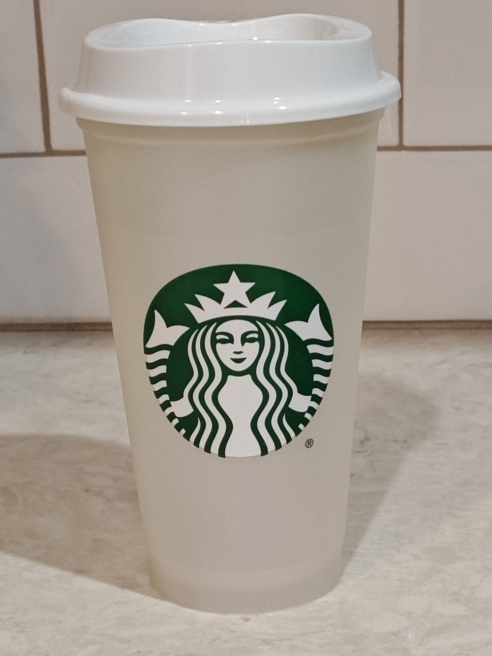 Starbucks Reusable Recylable 16oz Plastic Coffee Cup Tumbler Mug with Lid